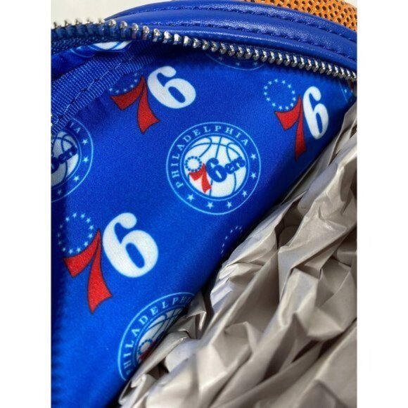 Loungefly NBA Philadelphia 76ers Basketball Textured Mini Backpack main image 4